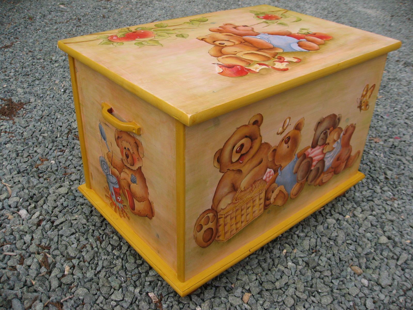 トールペイント 素材 木材 おもちゃ箱 - 素材/材料